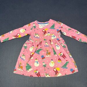 Mini Boden Pink Christmas Dress